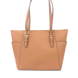 Michael Kors Charlotte Signature - Bolso de mano de piel con cremallera superior grande