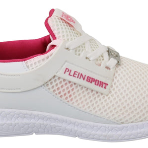 Philipp Plein Chic White Becky Sneakers with Pink Accents Philipp Plein 