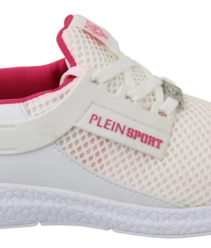 Philipp Plein Chic White Becky Sneakers with Pink Accents Philipp Plein 