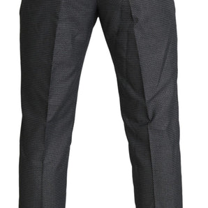 Dolce &amp; Gabbana Elegante pantalón de vestir gris slim fit