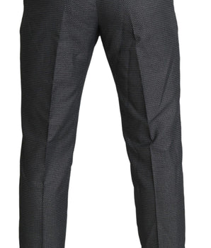 Dolce & Gabbana Elegant Gray Slim Fit Dress Trousers Dolce & Gabbana 