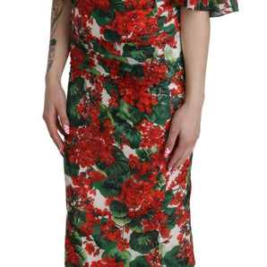 Dolce & Gabbana Enchanting Floral Midi Sheath Dress