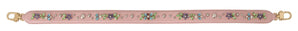 Dolce & Gabbana Pink Leather Crystal Stud Accessory Shoulder Strap Dolce & Gabbana 
