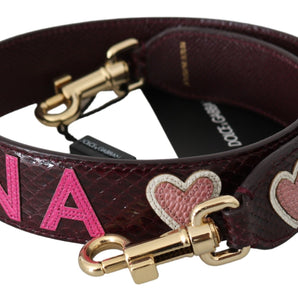 Dolce &amp; Gabbana Exquisite Bordeaux Shoulder Strap Accessory