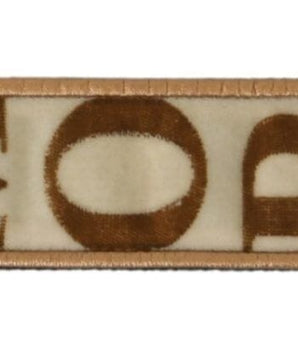 Dolce & Gabbana Gold White Textile Leather AMORE Shoulder Strap Dolce & Gabbana 