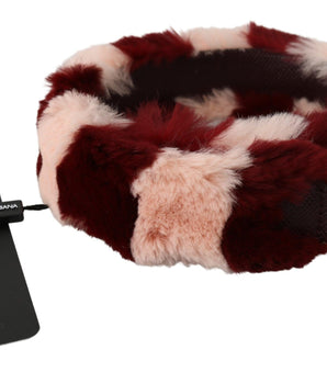 Dolce & Gabbana Pink Red Lapin Fur Accessory Shoulder Strap Dolce & Gabbana 