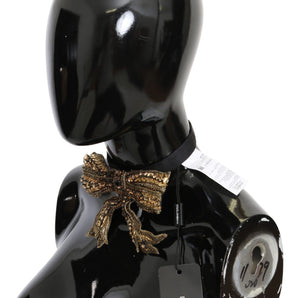 Dolce &amp; Gabbana Elegant Silk Gold Bowtie - Dazzle in Style