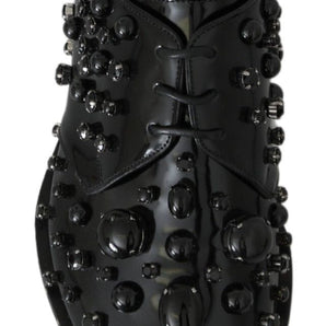 Dolce & Gabbana Elegant Black Dress Shoes with Crystals Dolce & Gabbana 