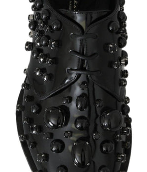 Dolce & Gabbana Elegant Black Dress Shoes with Crystals Dolce & Gabbana 