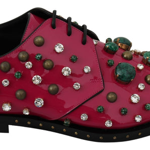 Dolce & Gabbana Fuchsia Pink Crystal Patent Flats Dolce & Gabbana 