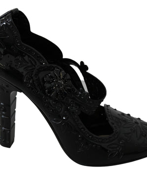 Dolce &amp; Gabbana Elegant Crystal Embellished Cinderella Pumps