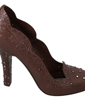 Dolce &amp; Gabbana Elegant Crystal-Embellished Cinderella Pumps