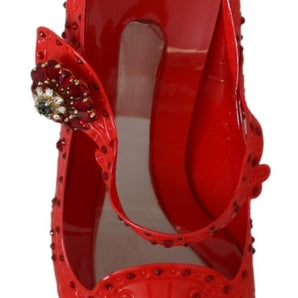 Dolce & Gabbana Chic Red Crystal Cinderella Pumps Dolce & Gabbana 