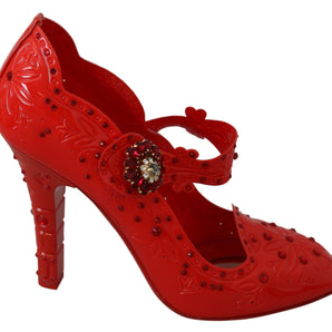 Dolce & Gabbana Chic Red Crystal Cinderella Pumps Dolce & Gabbana 