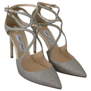 Jimmy Choo Platinum Ice Lancer Leather Pumps - Elegance Refined Jimmy Choo 