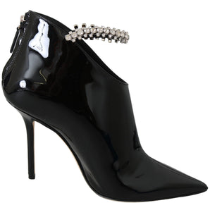 Jimmy Choo Elegant Black Patent Heeled Boots Jimmy Choo 