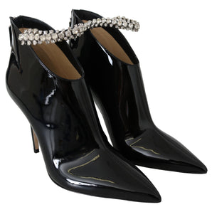 Jimmy Choo Elegant Black Patent Heeled Boots Jimmy Choo 