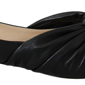 Jimmy Choo Elegant Pointed Toe Leather Flats Jimmy Choo 