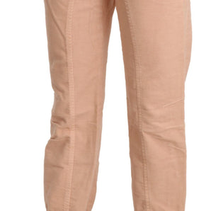 Ermanno Scervino Chic Beige Cropped Cotton Pants