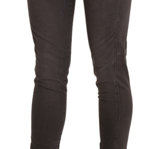 Ermanno Scervino Chic Brown Low Waist Skinny Trousers