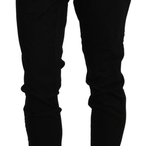 Acht Chic High Waist Cropped Black Jeans