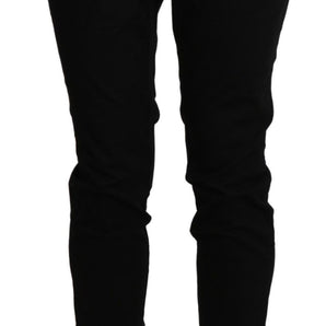 Acht Chic High Waist Cropped Black Jeans