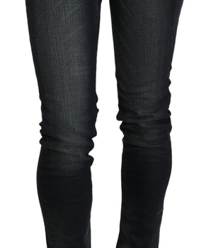 Acht Blue Washed Low Waist Skinny Denim Trouser