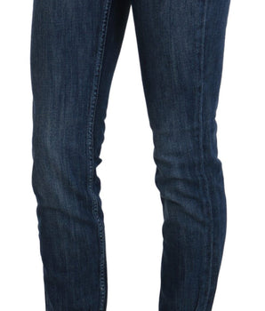 Acht Blue Washed Low Waist Skinny Denim Trouser