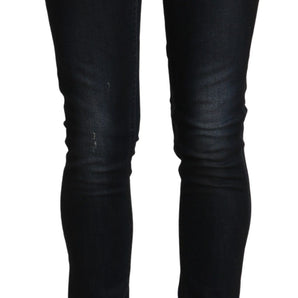 Acht Sleek Black Washed Skinny Jeans