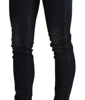 Acht Black Washed Low Waist Skinny Denim Jeans