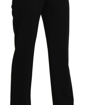 BENCIVENGA Black High Waist Straight Formal Dress Trouser BENCIVENGA 