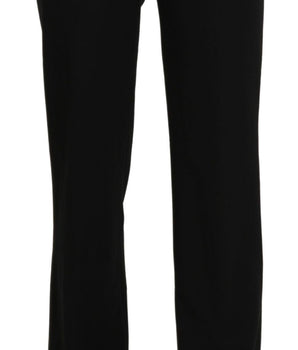BENCIVENGA Black High Waist Straight Formal Dress Trouser BENCIVENGA 