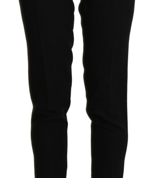 BENCIVENGA Black High Waist Skinny Cropped Dress Trouser Pant BENCIVENGA 
