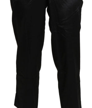 BENCIVENGA Black High Waist Straight Cropped Dress Trouser Pants BENCIVENGA 