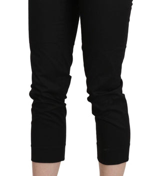 BENCIVENGA Black High Waist Skinny Cropped Dress Trouser Pants BENCIVENGA 