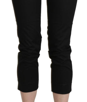 BENCIVENGA Black High Waist Skinny Cropped Dress Trouser Pants BENCIVENGA 