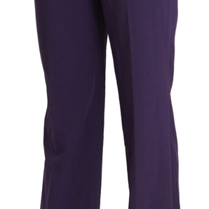 BENCIVENGA Elegant High Waist Violet Straight Pants