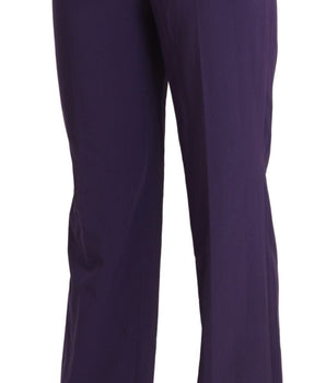 BENCIVENGA Purple High Waist Straight Dress Trouser Pants BENCIVENGA 