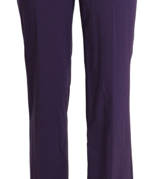 BENCIVENGA Purple High Waist Straight Dress Trouser Pants BENCIVENGA 