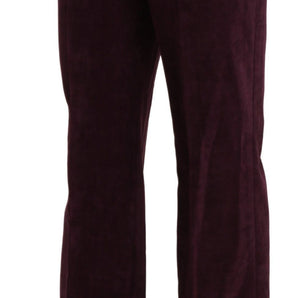 BENCIVENGA Elegant High Waist Straight Purple Pants