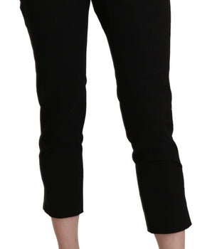 BENCIVENGA Black High Waist Skinny Cropped Dress Trouser Pants BENCIVENGA 