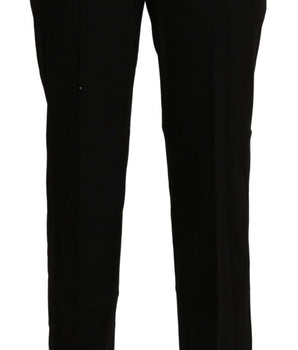 BENCIVENGA Black High Waist Straight Dress Trouser Pant BENCIVENGA 