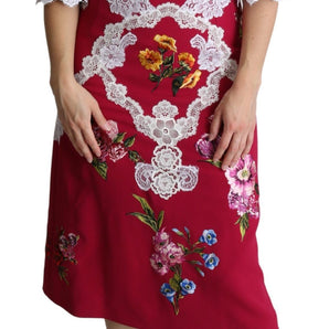 Dolce &amp; Gabbana Vestido midi con bordado floral