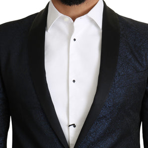 Dolce &amp; Gabbana Elegant Martini Blue Slim Fit Blazer