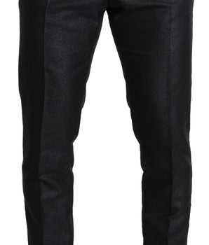 Dolce & Gabbana Elegant Metallic Black Dress Pants Dolce & Gabbana 