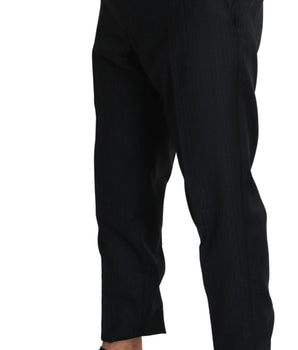 Dolce & Gabbana Elegant Black Virgin Wool Cropped Pants Dolce & Gabbana 