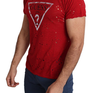 Guess Radiant camiseta elástica de algodón roja