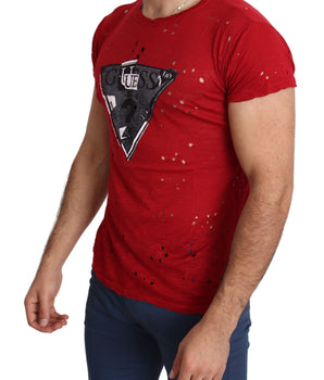 Guess Radiant Red Cotton Tee Perfect For Everyday Style Guess 