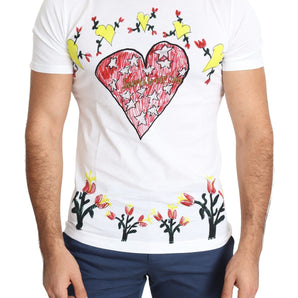 Dolce &amp; Gabbana Chic Saint Valentine Print Crew Neck T-Shirt