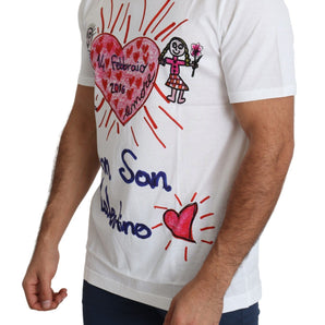 Dolce & Gabbana Romantic Heart Print Crew Neck Tee